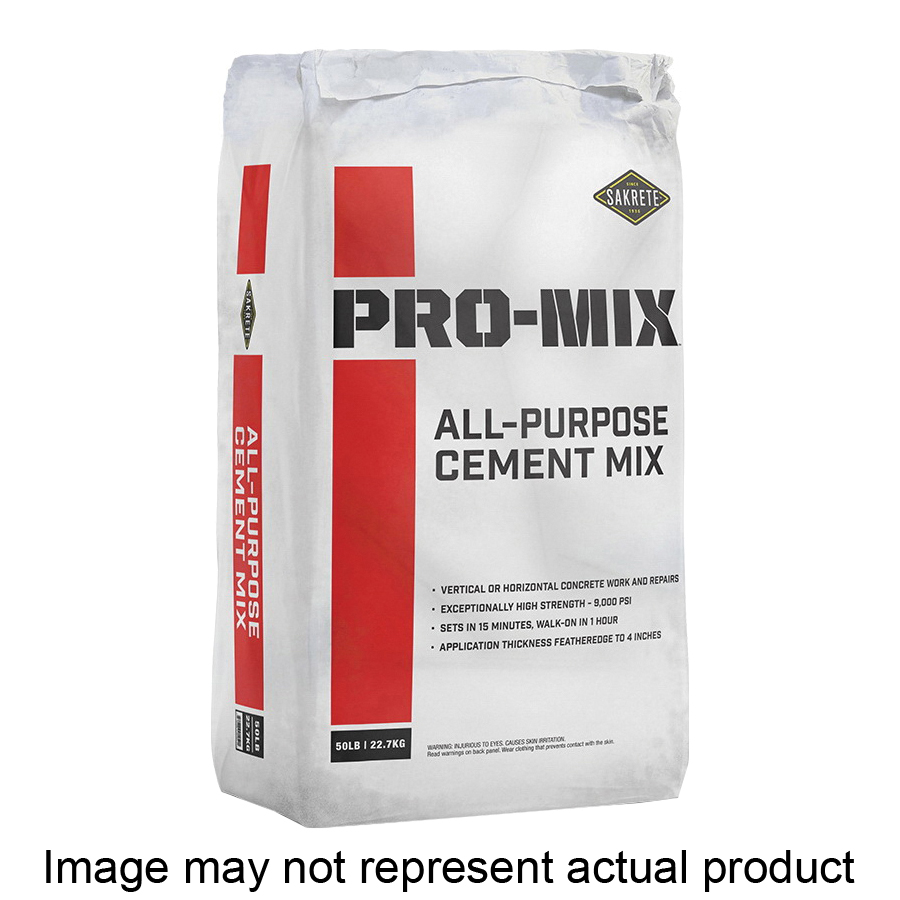 Pro-Mix 65450047 All-Purpose Cement Mix, Gray, Powder, 20 lb, Bag