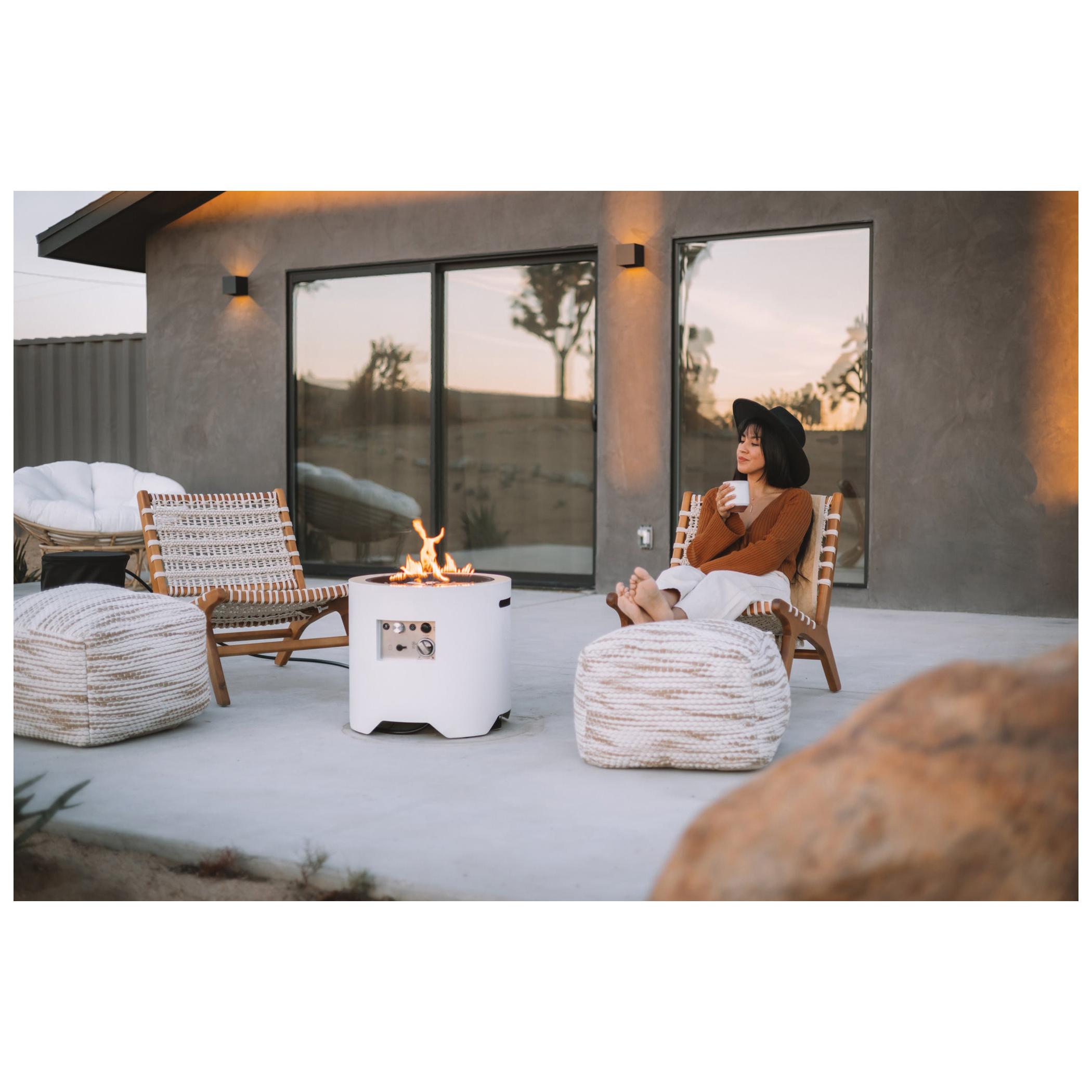 Ukiah VOYAGER TK-1053-VB Portable Fire Pit with 2.1 BTM Sound System, 20 in OAW, 18 in OAD, 20 in OAH, Round, Propane - 5