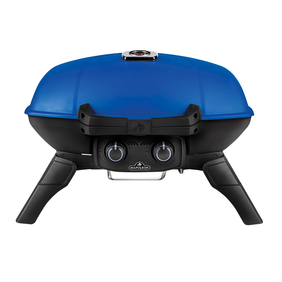 TRAVELQ 285 Series TQ285-BL-1 Portable Gas Grill, 12,000 Btu, Liquid Propane, 2-Burner, Aluminum Body