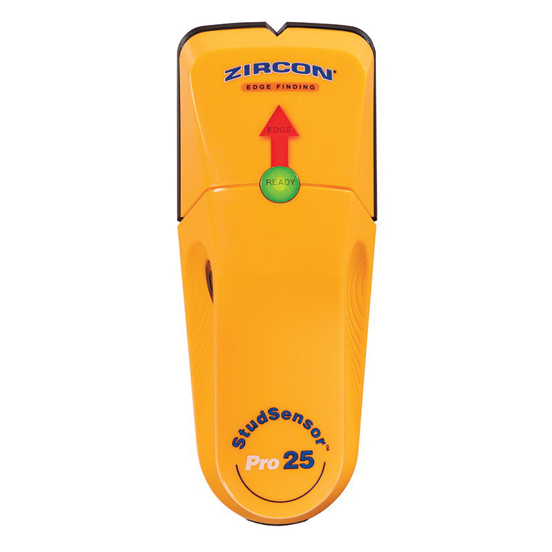 Zircon StudSensor Pro25 69575 Stud Finder, 9 V Battery, 3/4 in Detection, Detectable Material: Metal, Wood