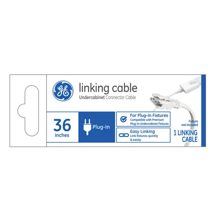 GE 93129108 Linking Cable, White, For: Premium Slim Plug-In Under Cabinet Fixtures