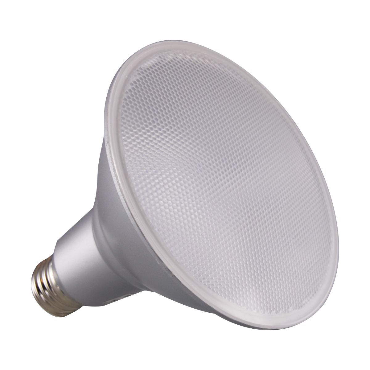 Satco S29441 LED Bulb, 1200 Lumens, 15 W, PAR38 Lamp, 90 W Equivalent, E26 Medium Lamp Base, Dimmable, Soft White, 1 EA