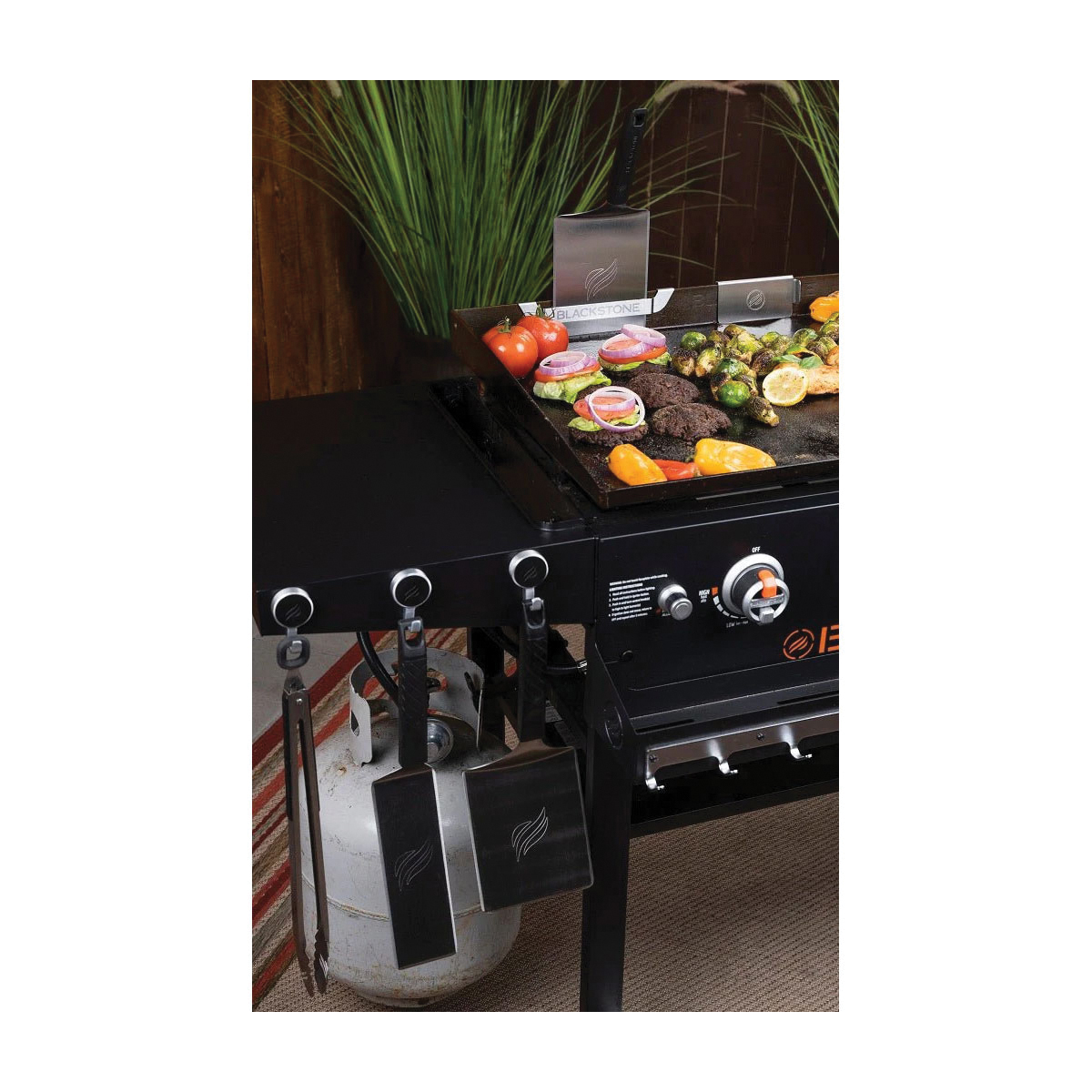 Grease Gate and Tool Holder Combo, Blackstone, Stainless Steel, Gray - 5
