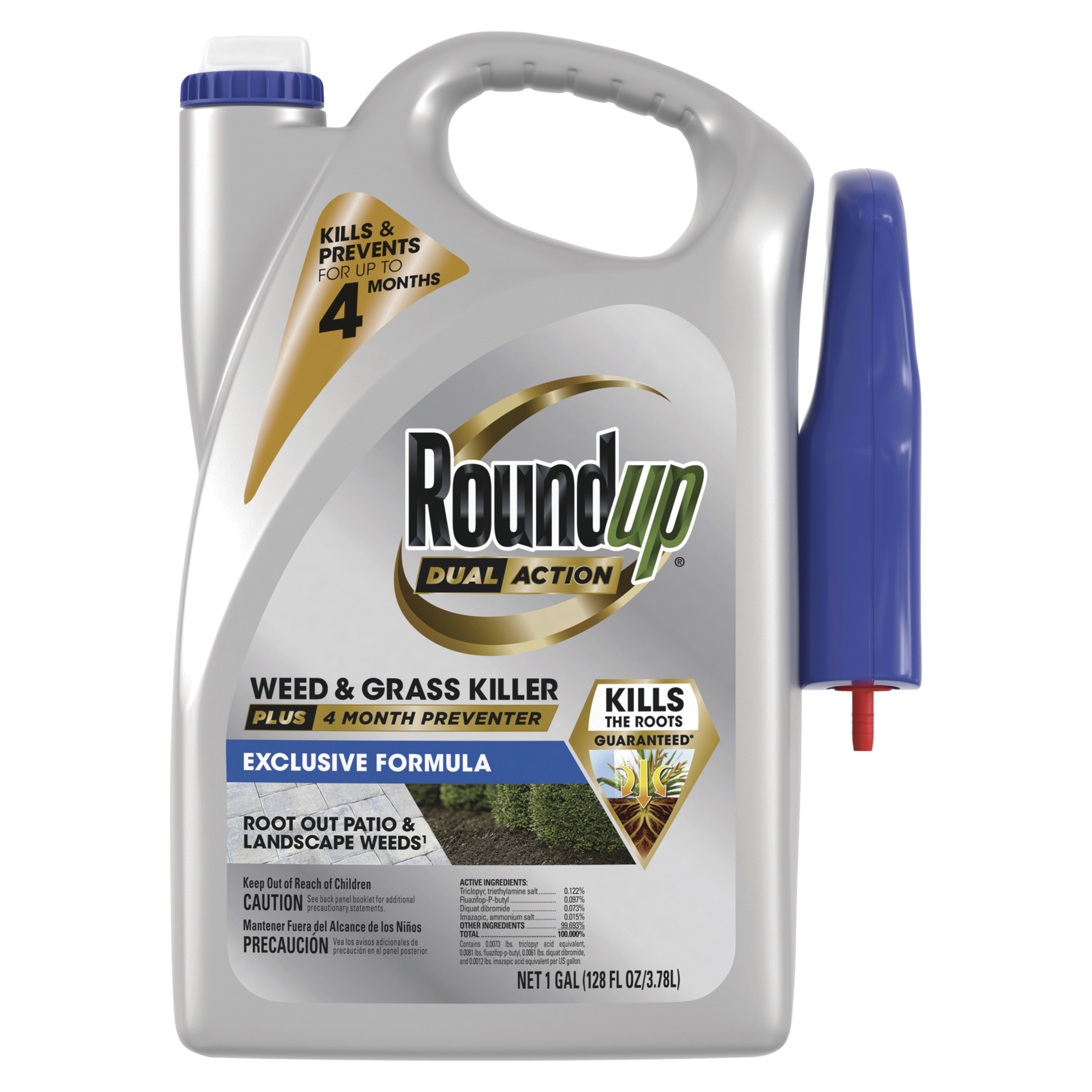 5324504 Dual Action Weed and Grass Killer, Liquid, Trigger Spray Application, 1 gal