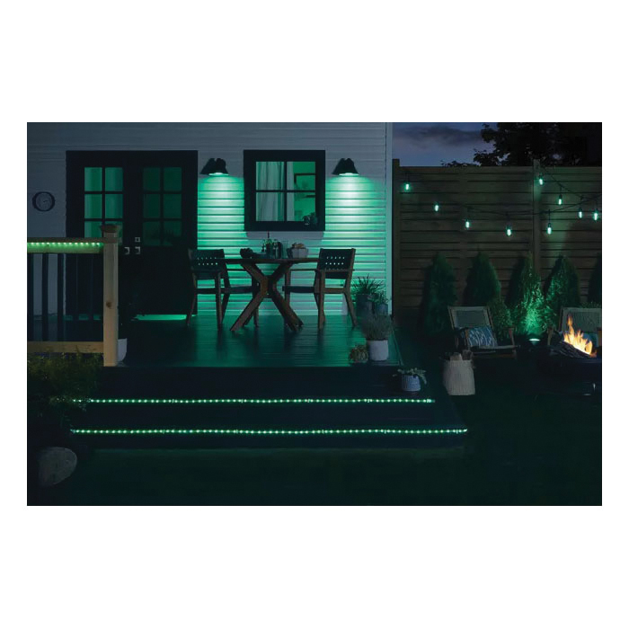 GE 93129123 Color-Changing Rope Light, 120 V, 16 W, LED Lamp, RGBW Light, 150 Lumens, 2700 K Color Temp, 20 ft L