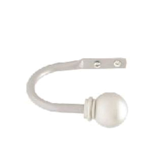 KN74817 Curtain Holdback, 5/8 in Dia Wire, Metal, Antique Pewter