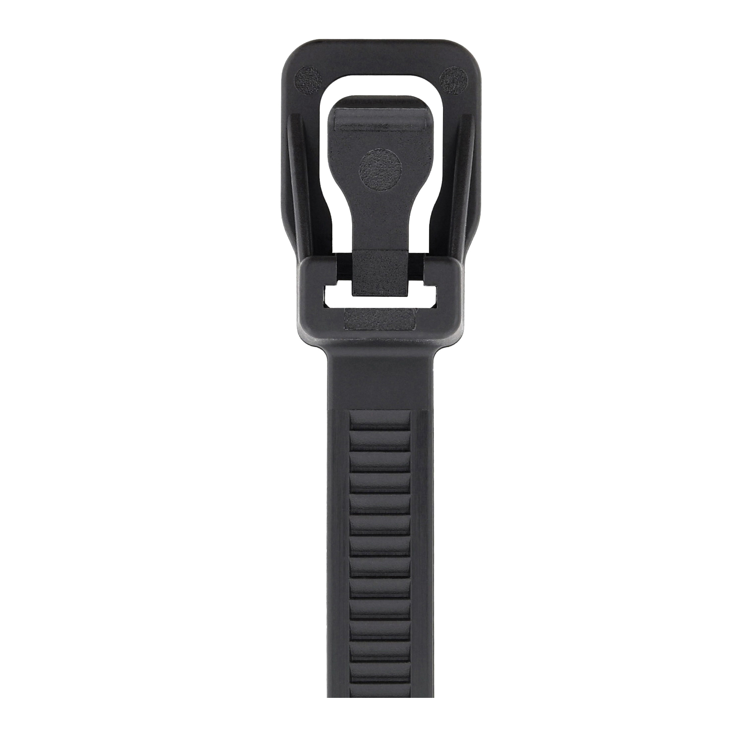 Cable Tie, Retyz, 3.93 in Max Bundle Dia, Pull Tab Release Locking, Nylon 6/6, UV Black - 2