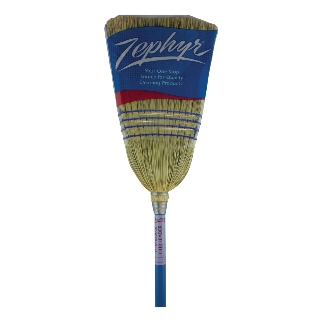 32019 Household Broom, #19 Sweep Face, Broomcorn/Natural Fiber Bristle