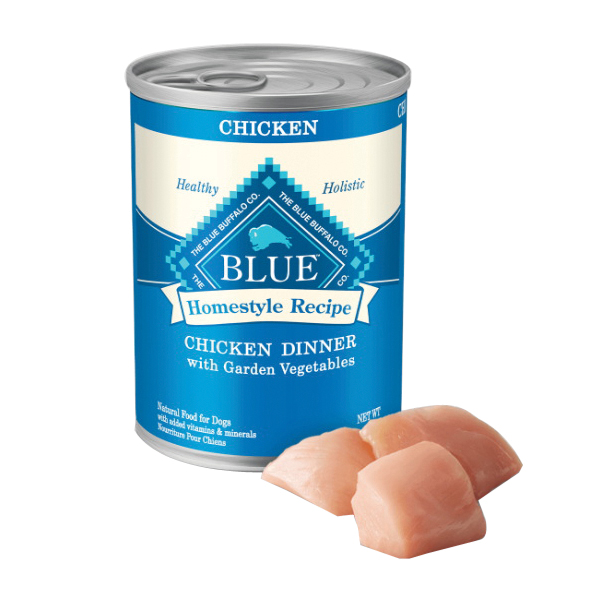 BLUE Homestyle Recipe 800195 Dog Food, Wet, Chicken, Garden Vegetables, 12.5 oz, can
