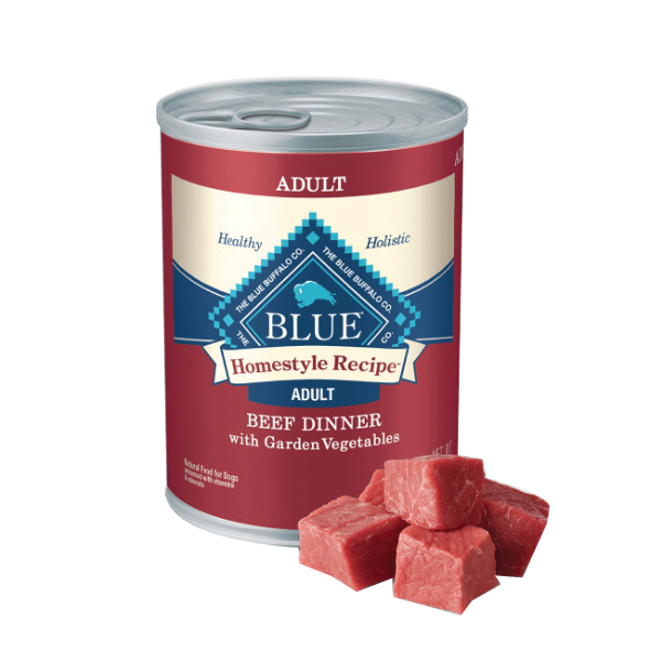 BLUE Homestyle Recipe 800197 Dog Food, Wet, Beef, Garden Vegetables, 12.5 oz, can