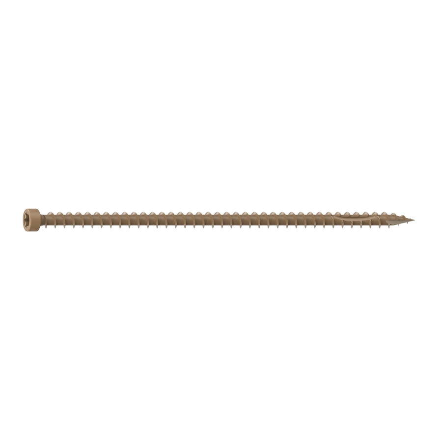 0372249 Structural Screw, 0.155 in Thread, 6 in L, Truss Head, Star Drive, Sharp Point, PROTECH Ultra 4 Coated, 500