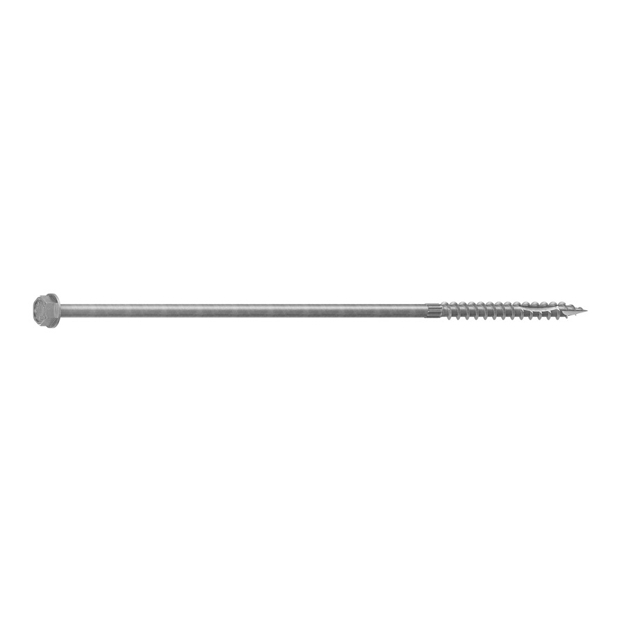 0369274 Structural Screw, 5/16 in Thread, 10 in L, Hex Head, Hex Drive, Sharp Point, Hot-Dipped Galvanized, 50