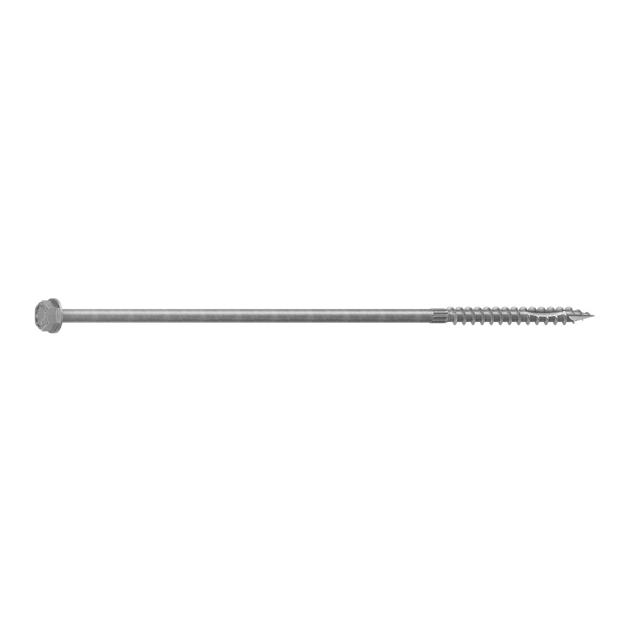 0369270 Structural Screw, 5/16 in Thread, 10 in L, Hex Head, Hex Drive, Sharp Point, Hot-Dipped Galvanized, 10