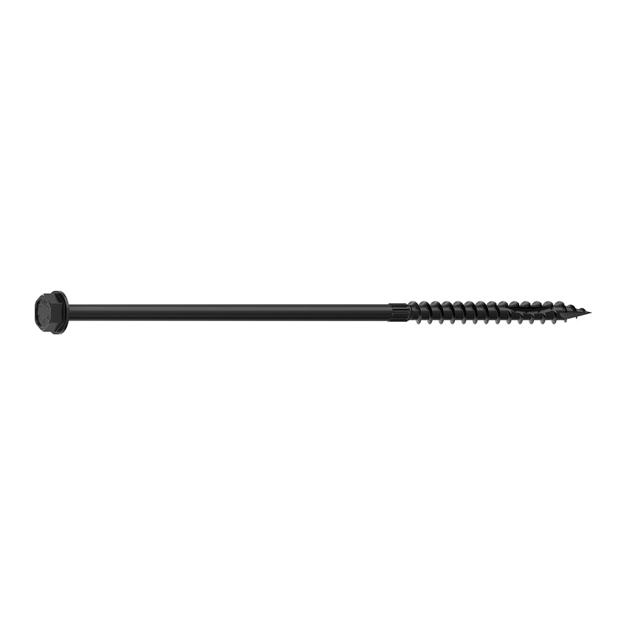 0365260 Structural Screw, 5/16 in Thread, 8 in L, Hex Head, Hex Drive, Sharp Point, PROTECH Ultra 4 Coated, 10