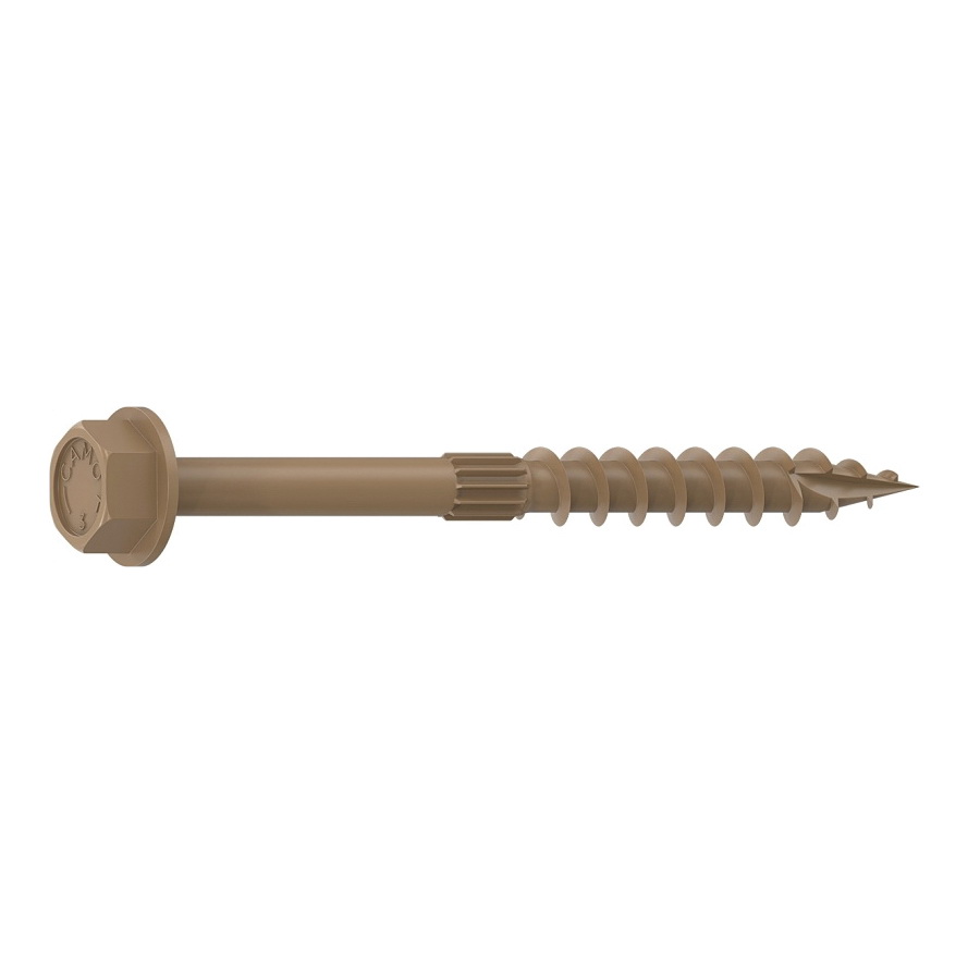 0364170 Structural Screw, 1/4 in Thread, 3 in L, Hex Head, Hex Drive, Sharp Point, PROTECH Ultra 4 Coated, 10