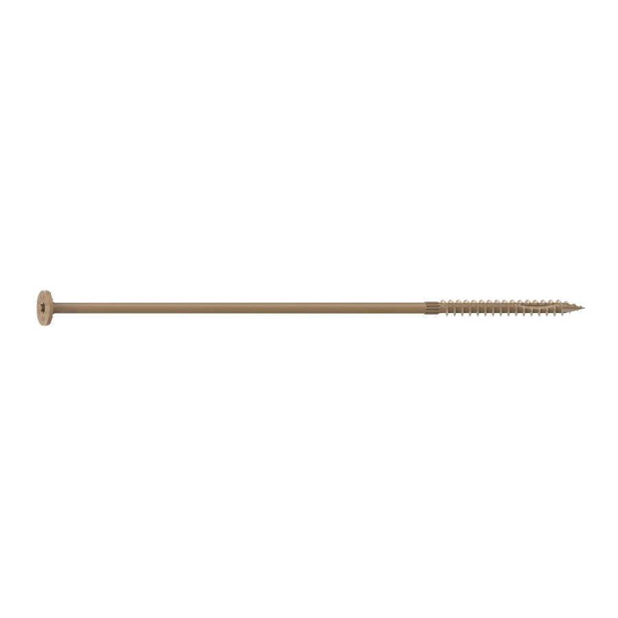 0360274 Structural Screw, 1/4 in Thread, 10 in L, Flat Head, Star Drive, Sharp Point, PROTECH Ultra 4 Coated, 50