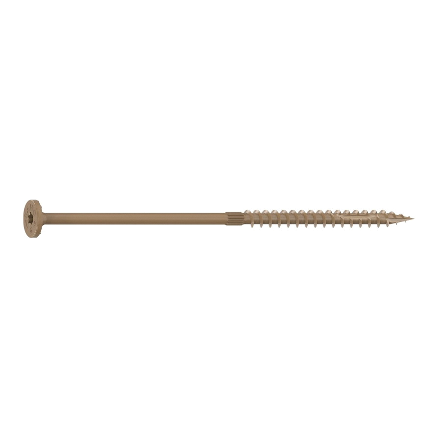 0360244 Structural Screw, 1/4 in Thread, 6 in L, Flat Head, Star Drive, Sharp Point, Carbon Steel, PROTECH Ultra 4 Coated, 50 PK