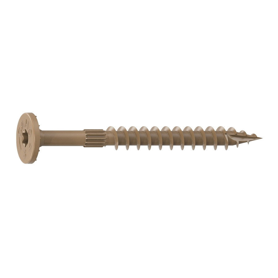 0360174 Structural Screw, 1/4 in Thread, 3 in L, Flat Head, Star Drive, Sharp Point, Carbon Steel, PROTECH Ultra 4 Coated, 50 PK