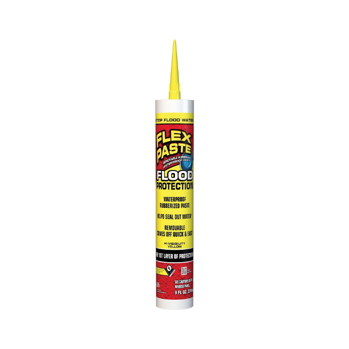 Flood Protection RPSYELR10 Rubberized Adhesive, Paste, Yellow, 9 oz, Cartridge