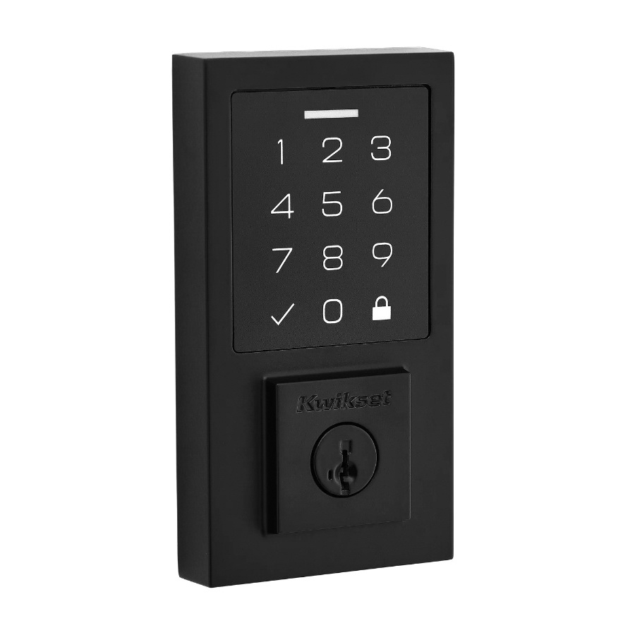 270 Series 9270 CNT 514 SMT RBP Smartcode Deadbolt, 2 Grade, Keyed One-Side Key, Matte Black, KW1 Keyway