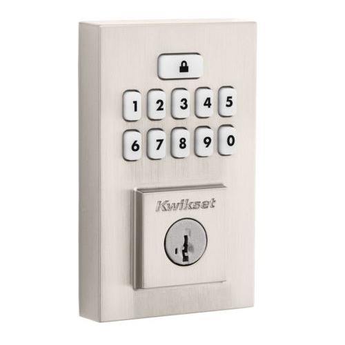 260 Series 9260 CNT 15 SMT RBP Smartcode Deadbolt, 2 Grade, Keyed One-Side Key, Satin Nickel, KW1 Keyway