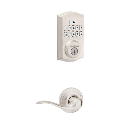 260 Series 9260 TRL 15 SMT RBP Smartcode Deadbolt with Tustin Lever, 2 Grade, Keyed One-Side Key, Satin Nickel