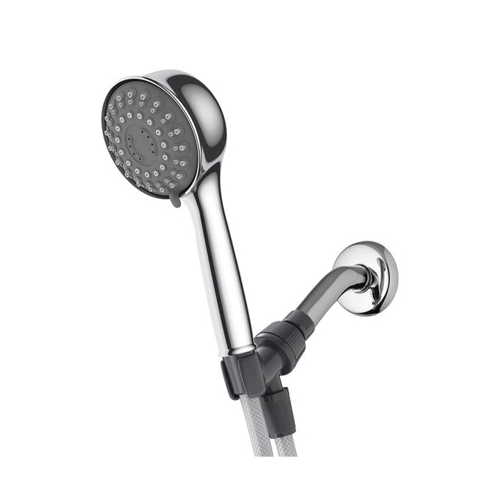 PowerPulse Series XAU-643E Handheld Shower Head, 1.8 gpm, 6-Spray Function, Chrome, 60 in L Hose