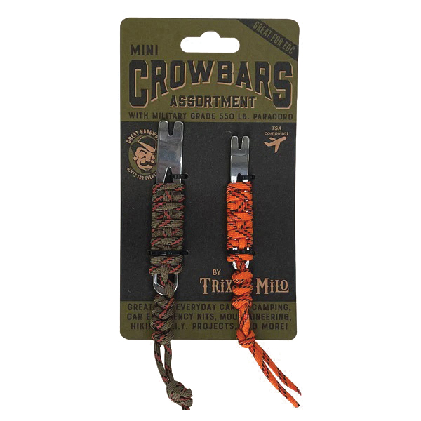 Trixie & Milo TOOL-CRWBR Crow Bar Tool Assortment with Paracord Wrap, Stainless Steel - 1