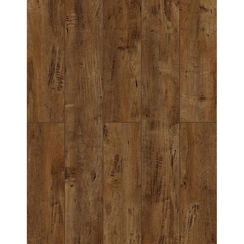 Lone Star Spirit Series LI-TS105 Flooring Plank, 6 ft L, 7 in W, 28.37 SQ FT, Painted Bevel Edge, Embossed Pattern, SPC, Chocolate, 8 Each