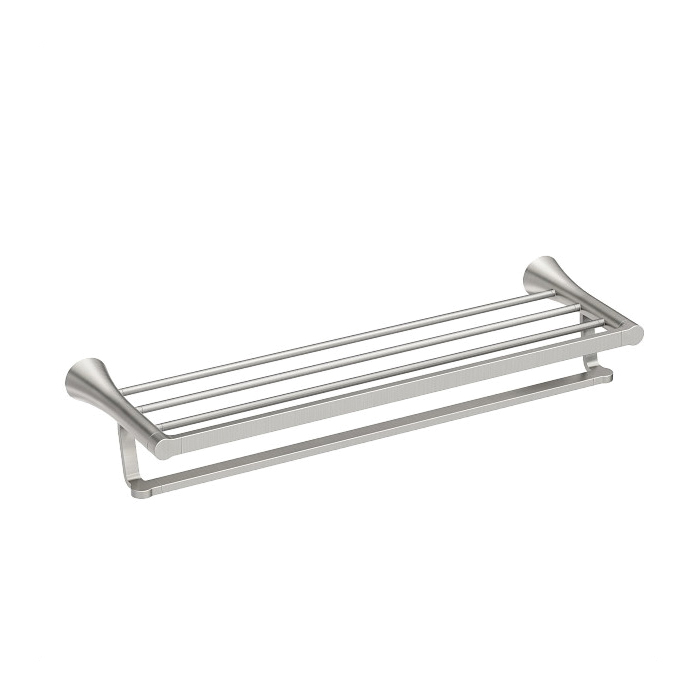 Mikah Series Y0794BN Towel Shelf, Zinc, Brushed Nickel