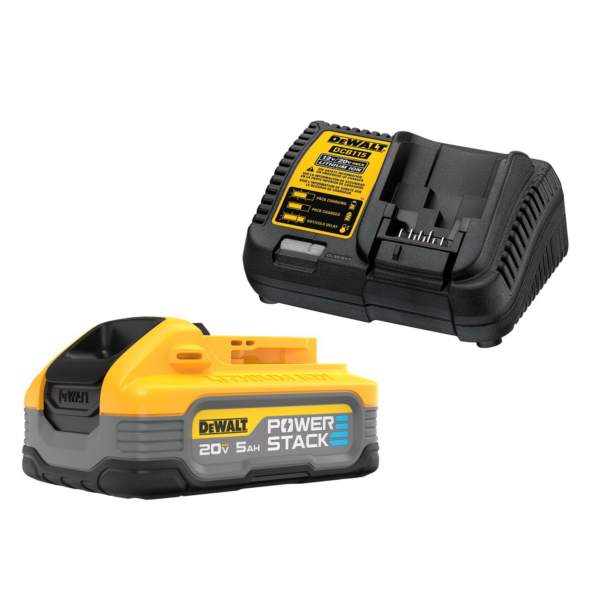 DeWALT POWERSTACK DCBP520C Battery Starter Kit 20 V 5 A