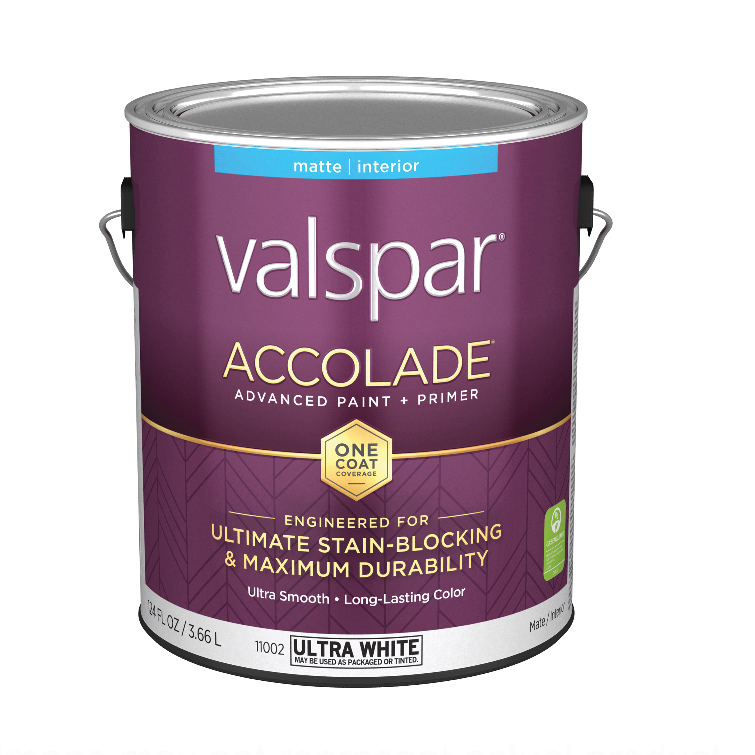 1100 Series 028.0011002.007 Interior Paint and Primer, Tintable Acrylic base, Matte, Ultra White, 1 gal, Plastic Can