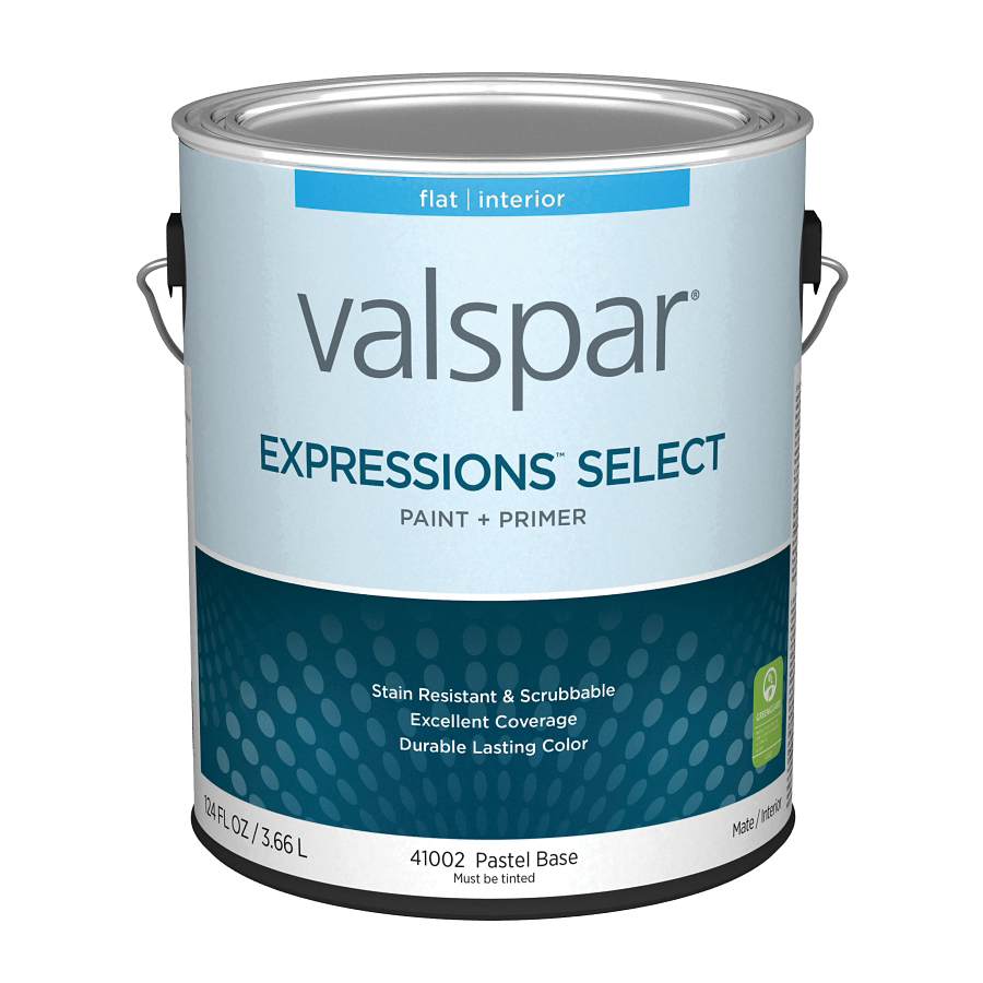 4100 Series 028.0041002.007 Interior Paint and Primer, Pastel, Flat, White, 1 gal Metal Can