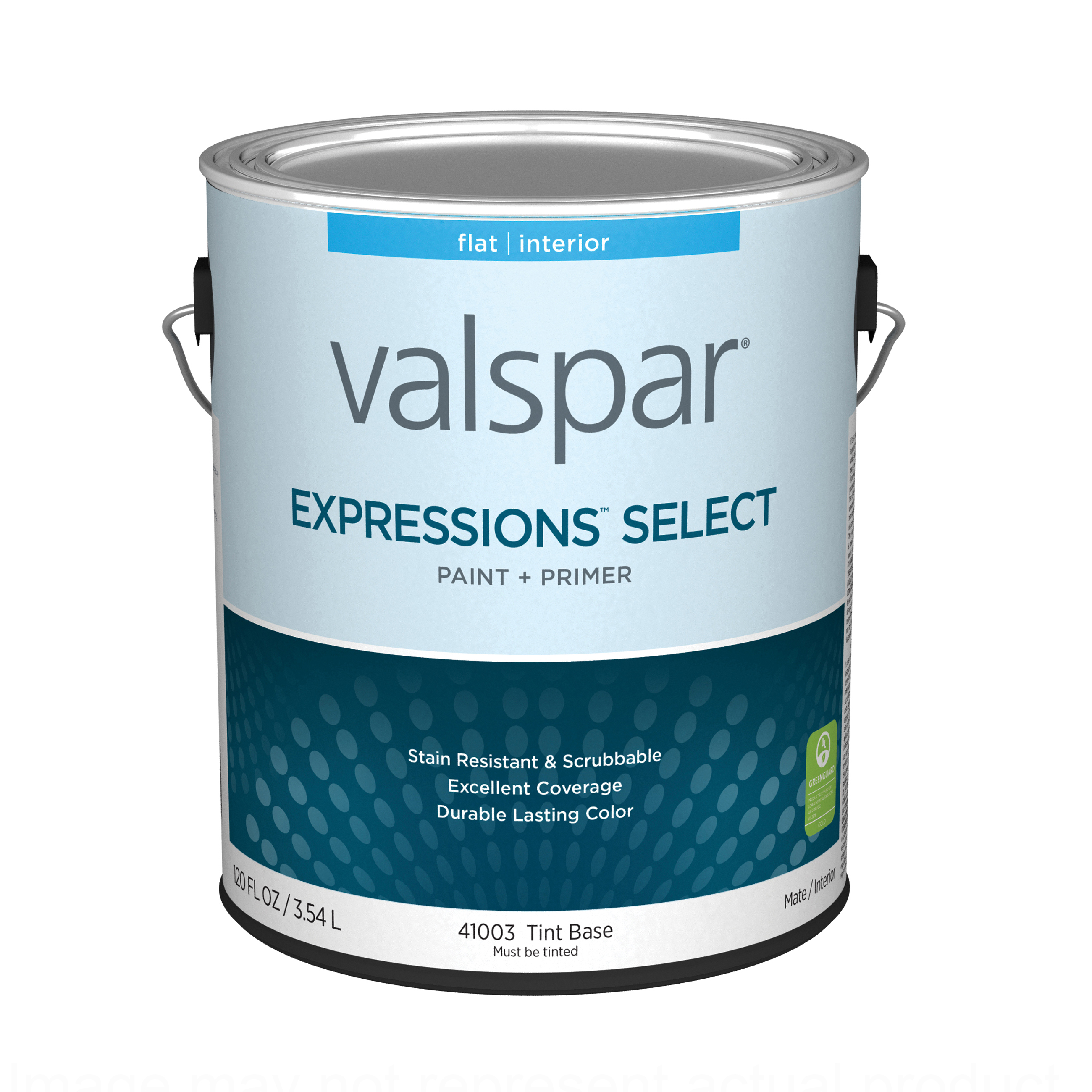 4100 Series 028.0041003.007 Interior Paint and Primer, Tint, Flat, White, 1 gal Plastic Can