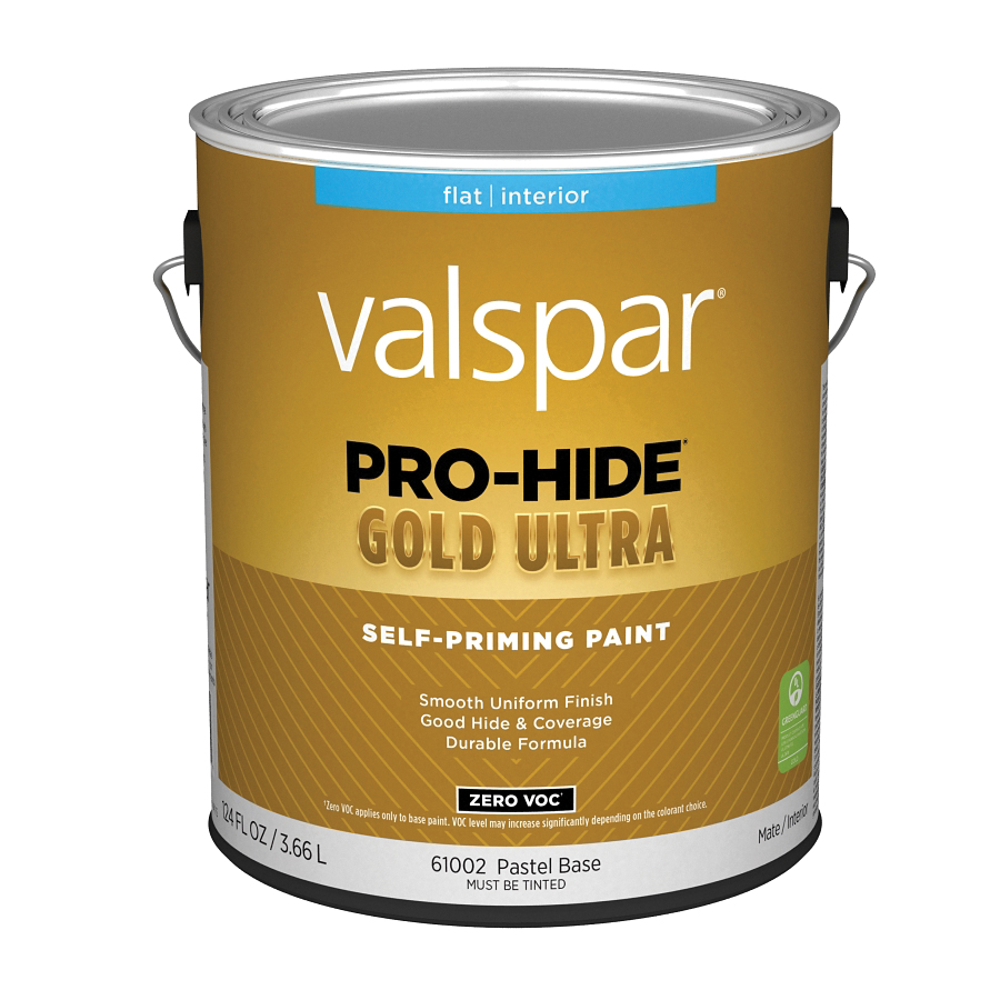 6100 Series 028.0061002.007 Interior Self-Priming Paint, Pastel, Flat, White, 1 gal Plastic Can