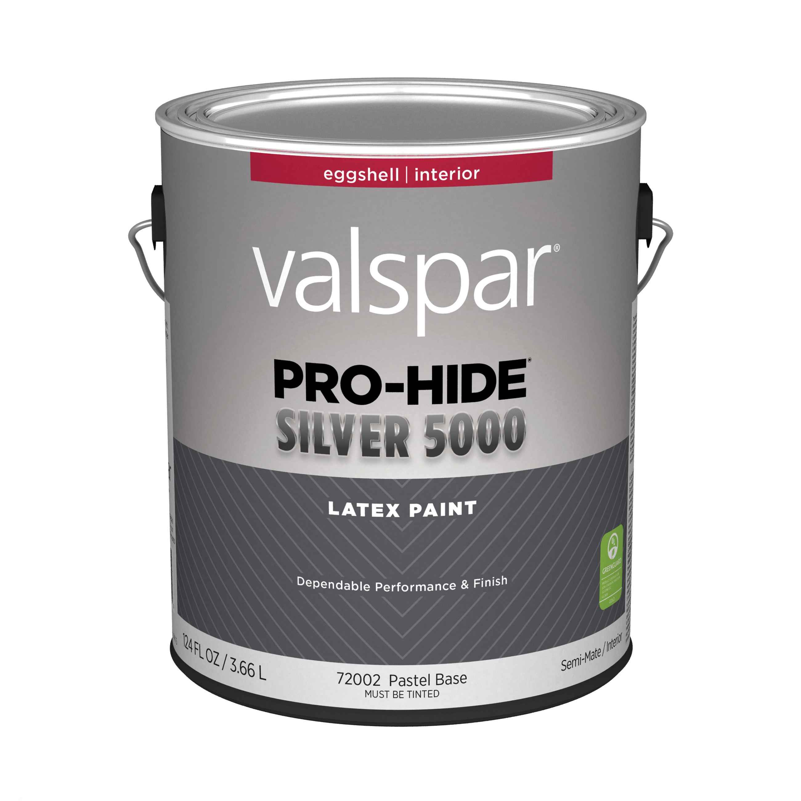 Valspar Pro-Hide Silver 5000 7300 028.0072002.007 Latex Paint, Water Base, Eggshell, Pastel Base, 1 gal