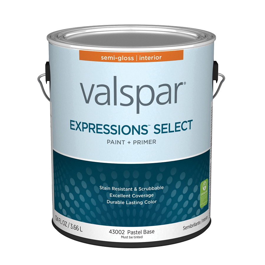 4300 Series 028.0043002.007 Interior Paint and Primer, Pastel, Semi-Gloss, White, 1 gal Plastic Can
