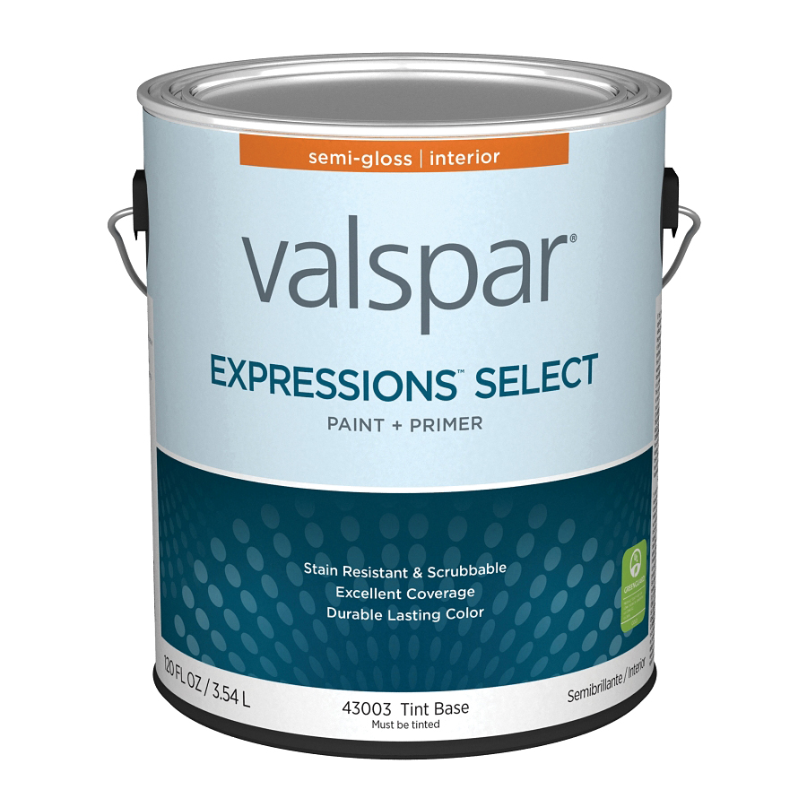 4300 Series 028.0043003.007 Interior Paint and Primer, Tint, Semi-Gloss, White, 1 gal Plastic Can