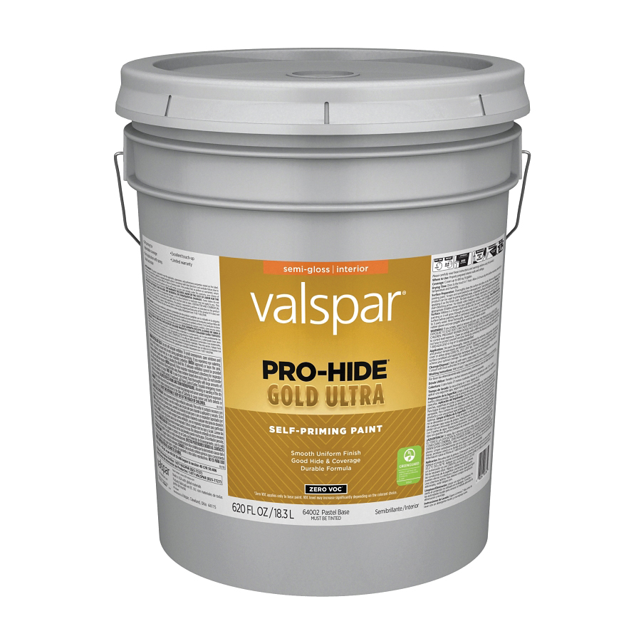 6400 Series 028.0064002.008 Interior Self-Priming Paint, Pastel, Semi-Gloss, White, 5 gal