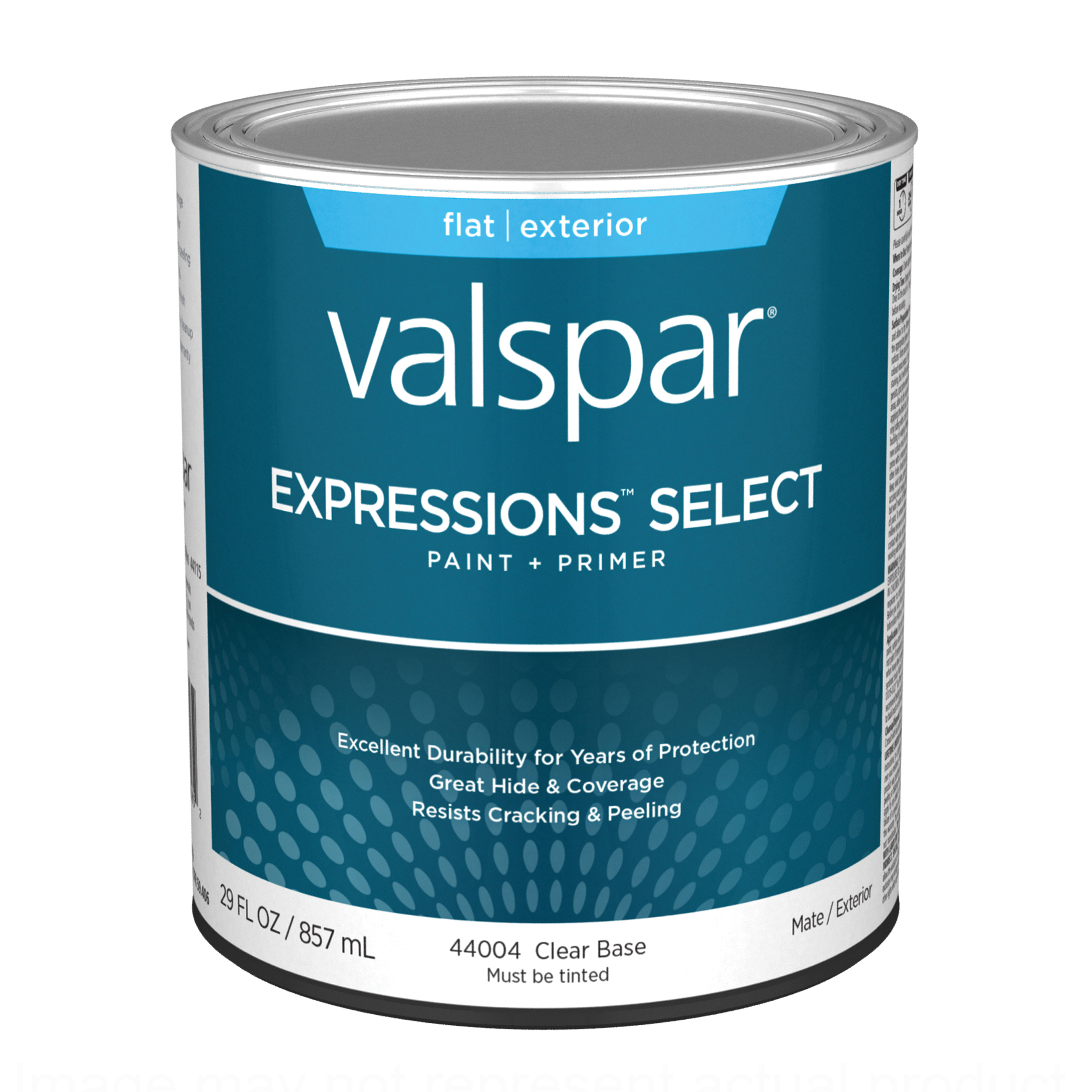 4400 Series 028.0044004.005 Exterior Paint, Water, Flat, Clear, 1 qt Plastic Can