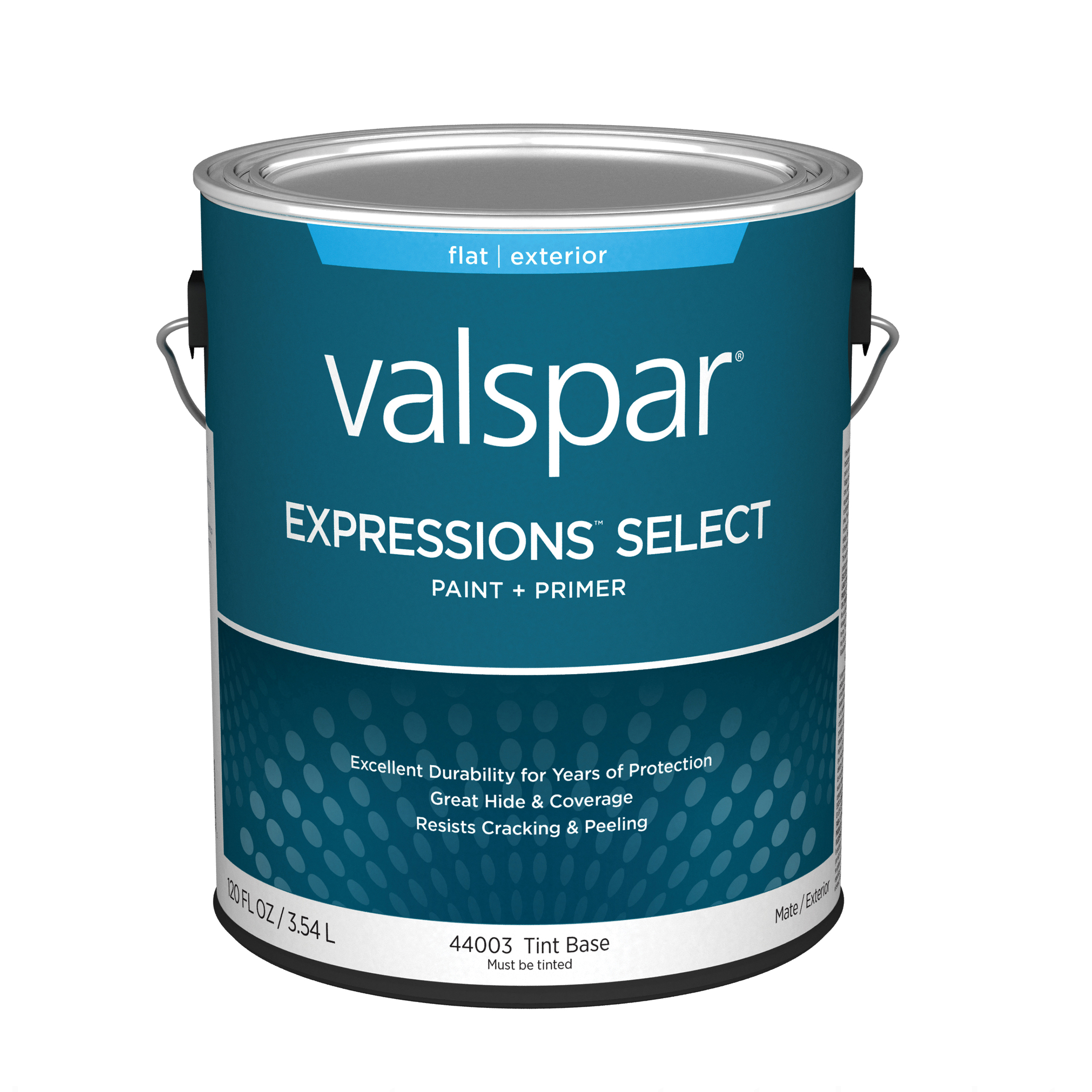 4400 Series 028.0044003.007 Exterior Paint, Tint, Flat, White, 1 gal Plastic Can