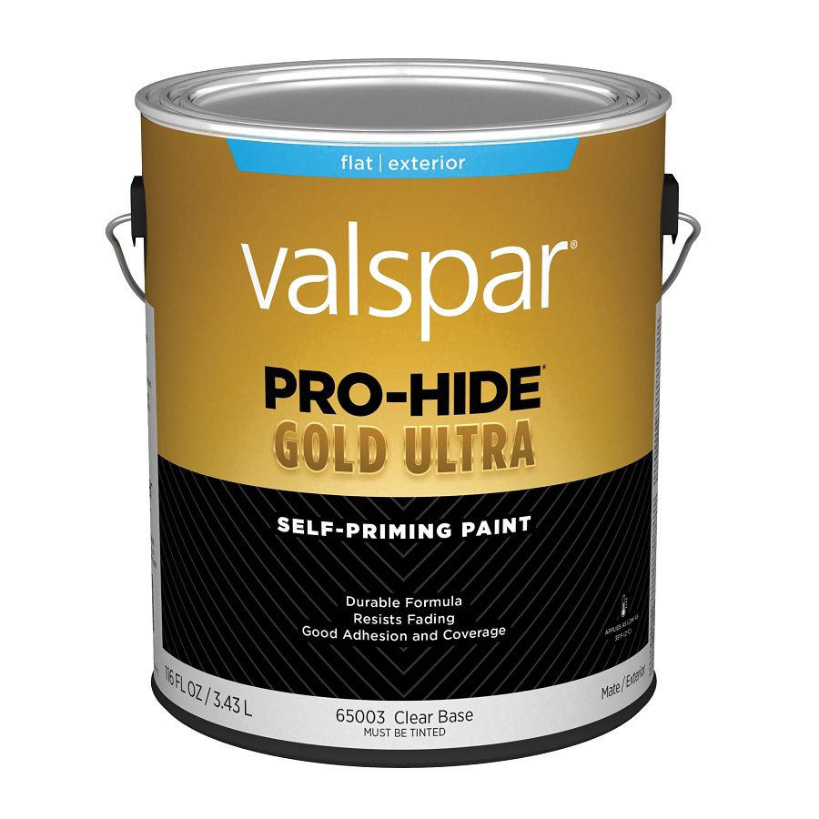 6500 Series 028.0065003.007 Exterior Self-Priming Paint, Water, Flat, Clear, 1 gal Plastic Can