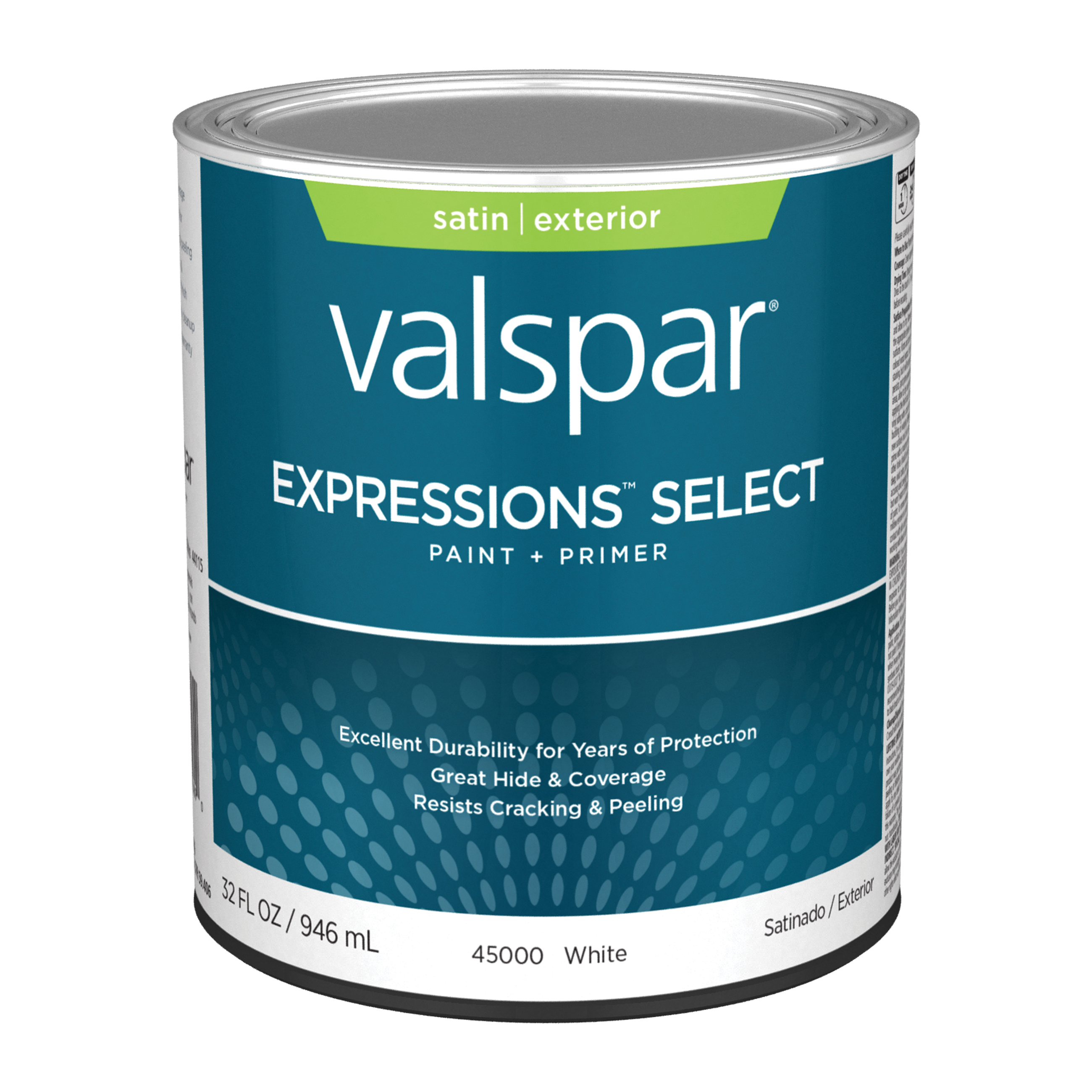 Expressions Select 4500 028.0045000.005 Latex Paint, Acrylic Base, Satin, White Base, 1 qt