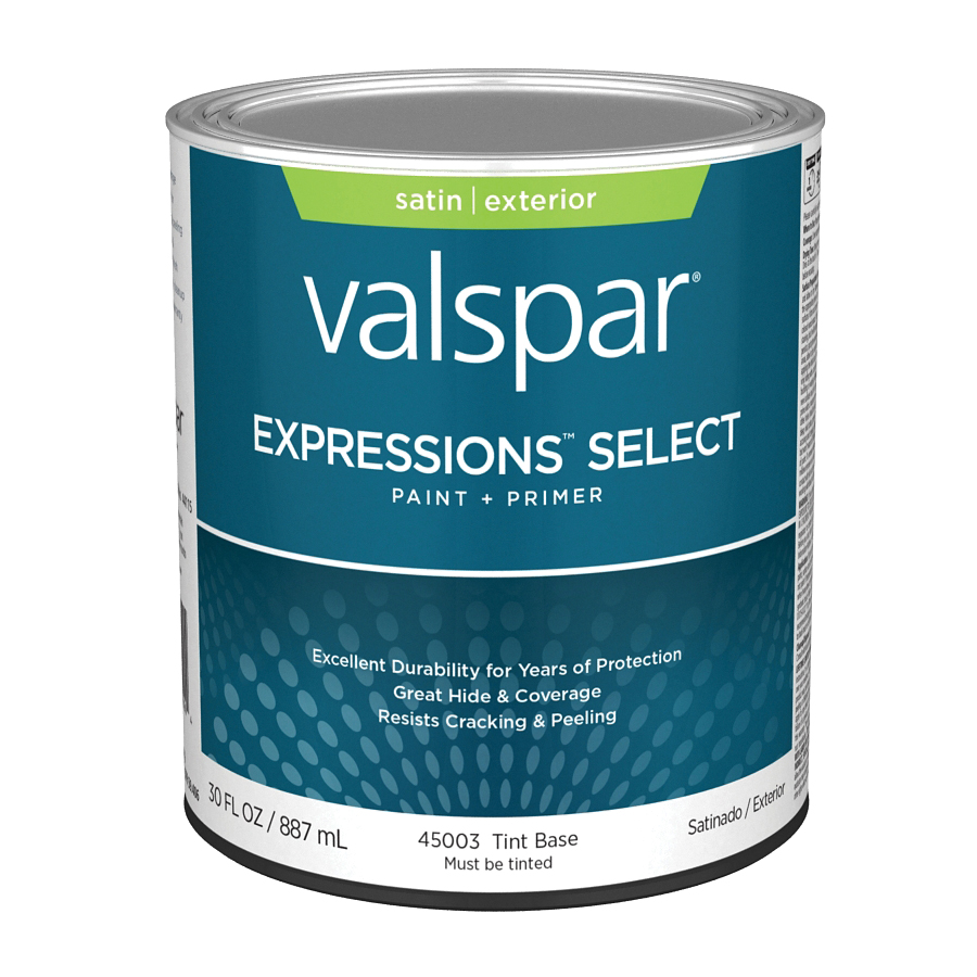 4500 Series 028.0045003.005 Exterior Paint, Tint, Satin, White, 1 qt Plastic Can