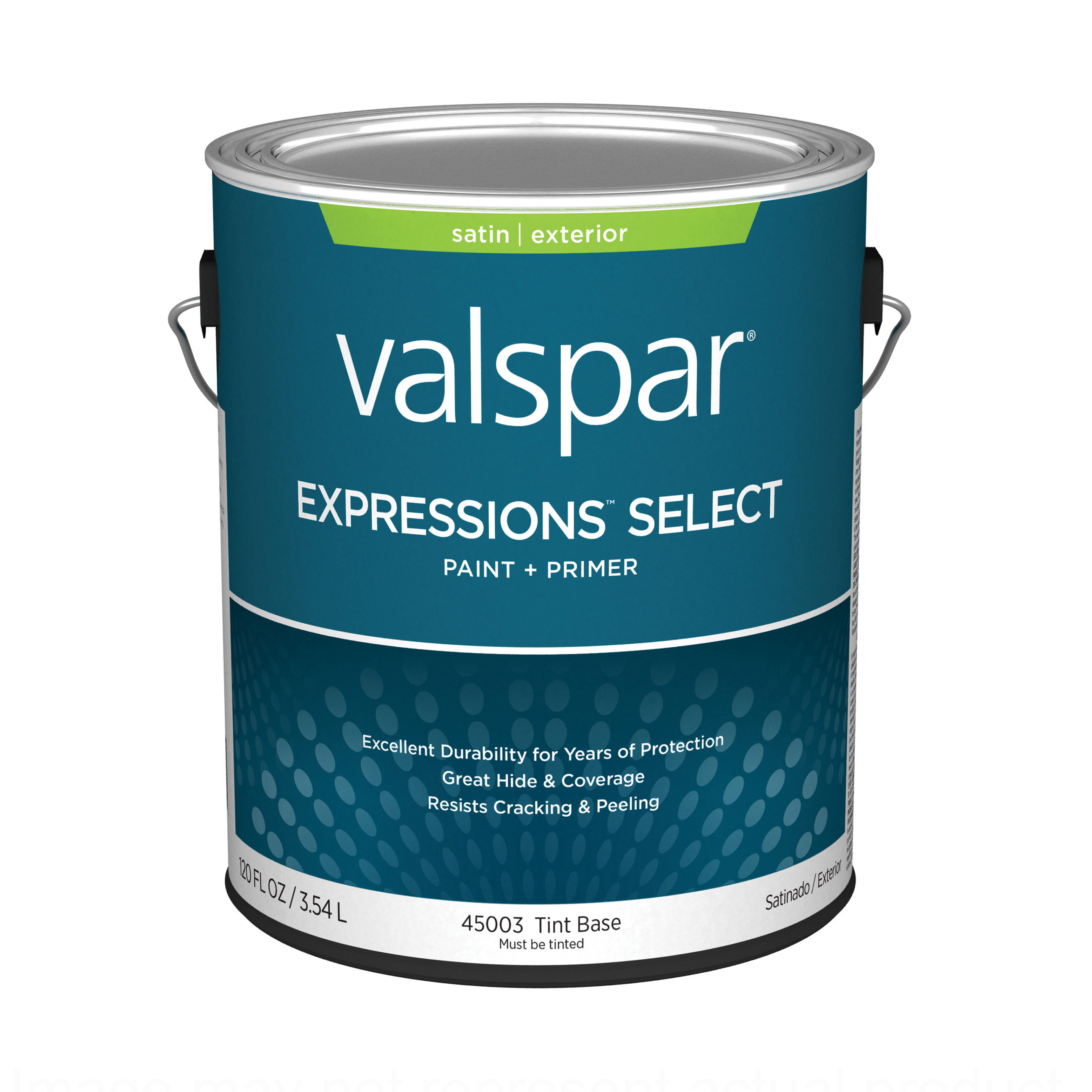4500 Series 028.0045003.007 Exterior Paint, Tint, Satin, White, 1 gal Plastic Can