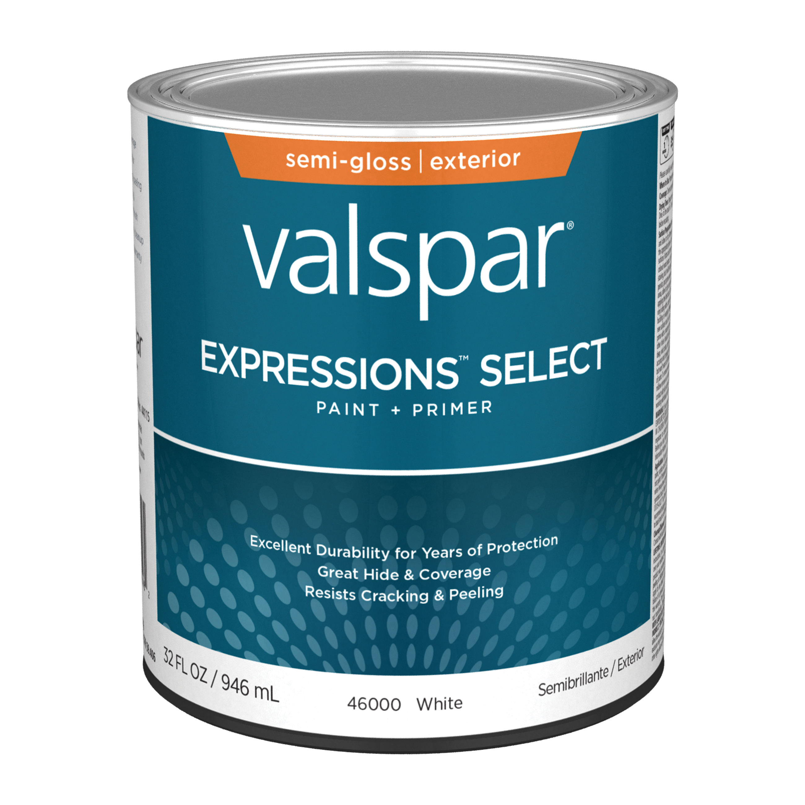 Expressions Select 4600 028.0046000.005 Latex Paint, Acrylic Base, Semi-Gloss, White Base, 1 qt