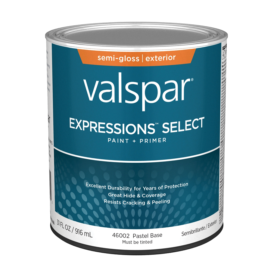 4600 Series 028.0046002.005 Exterior Paint, Pastel, Semi-Gloss, White, 1 qt Metal Can