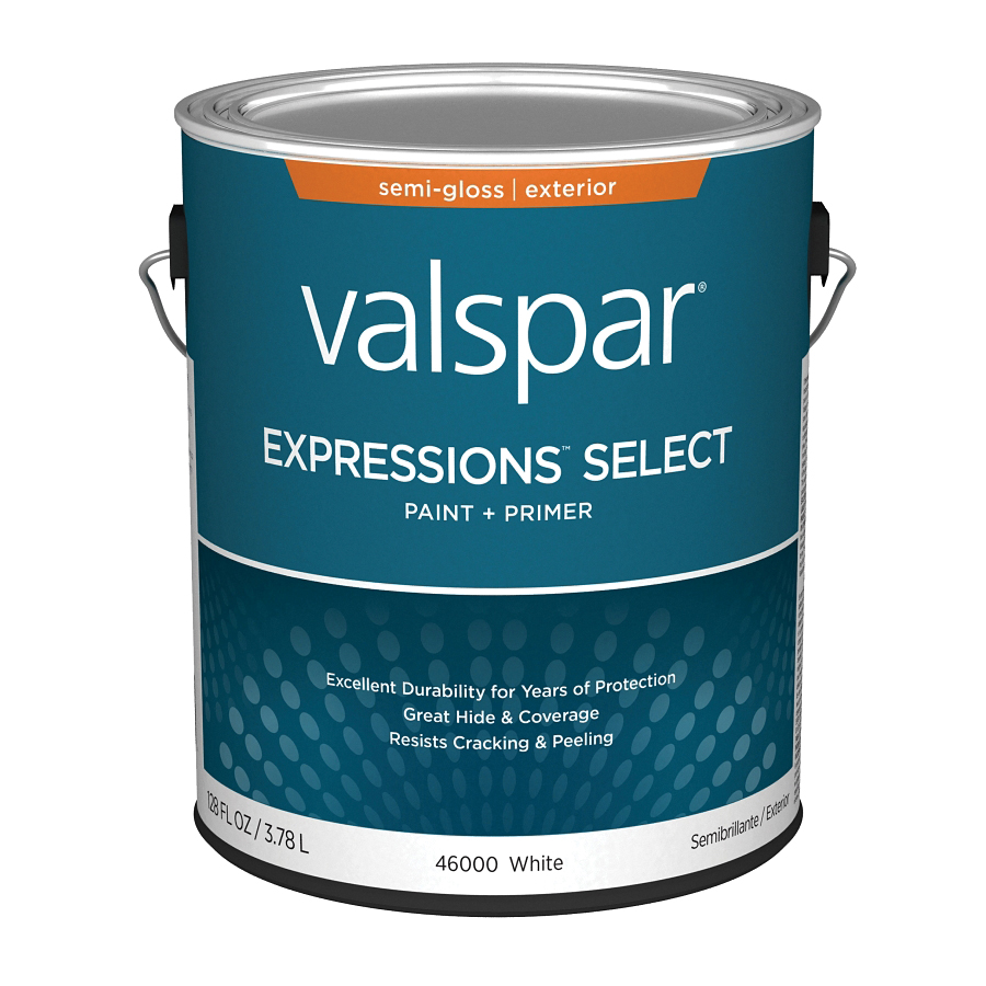 4600 Series 028.0046000.007 Exterior Paint, Acrylic, Semi-Gloss, White, 1 gal Plastic Can