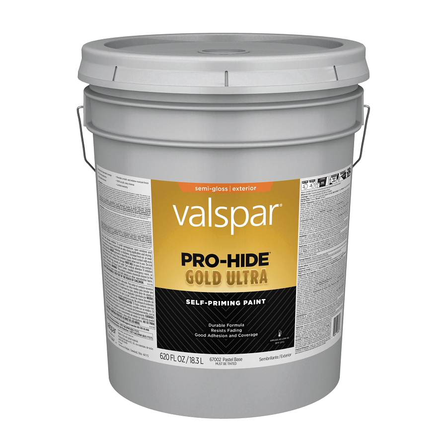 6700 Series 028.0067002.008 Exterior Self-Priming Paint, Pastel, Semi-Gloss, White, 5 gal