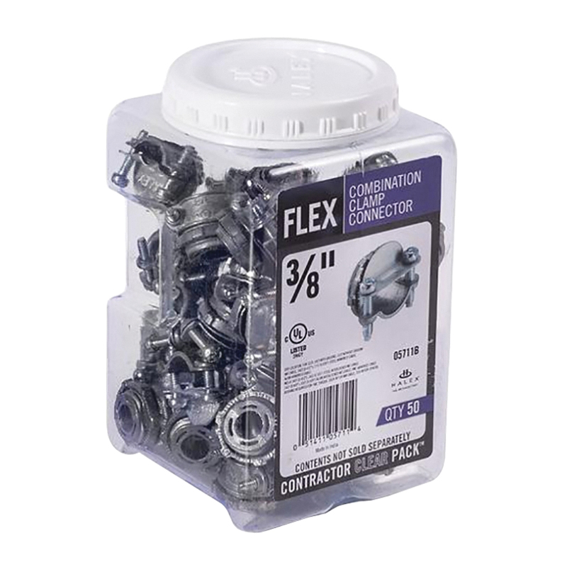 05711B Conduit Connector, 3/8 in 1/2 in, Zinc